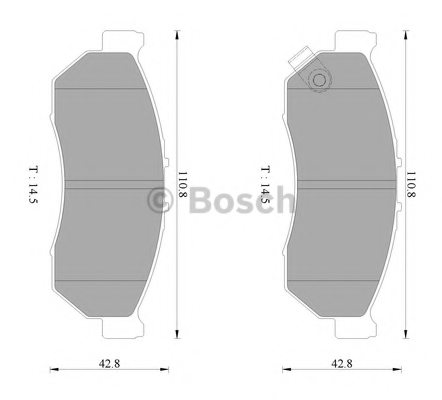 BOSCH 0 986 AB2 427 Brake Pad Set, disc brake